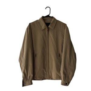 London Fog Men's Khaki Harrington Jacket Full Zip Collar Size S